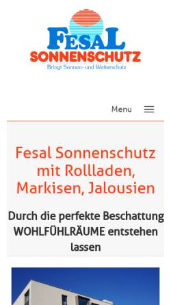 Vorschau der mobilen Webseite www.fesal.at, Fesal Sonderegger GmbH