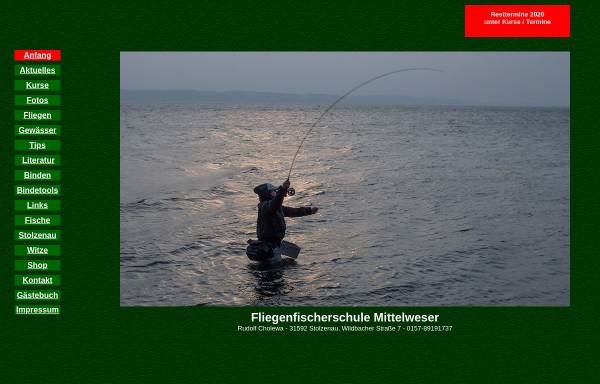 Vorschau von fliegenfischerschule-mittelweser.de, Fliegenfischerschule Mittelweser, Stolzenau