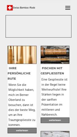 Vorschau der mobilen Webseite www.bamboorods.ch, Swiss Bamboo Rods