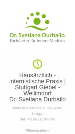 Vorschau der mobilen Webseite dr-durbailo.de, Dr. med. Robert Laichinger