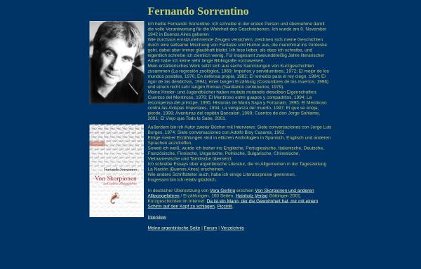 Fernando Sorrentino, argentinischer Schriftsteller, geb. 1942
