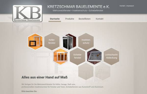 Vorschau von www.kretzschmar-bauelemente.de, Kretzschmar-Bauelemente