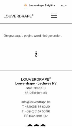 Vorschau der mobilen Webseite www.louverdrape.nl, Louverdrape Lamella Systems