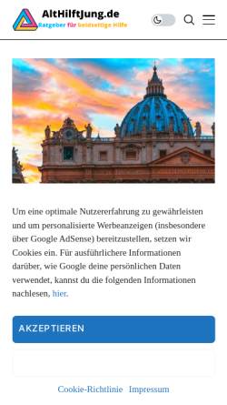 Vorschau der mobilen Webseite www.althilftjung.de, Bundesarbeitsgemeinschaft der Wirtschafts-Senioren
