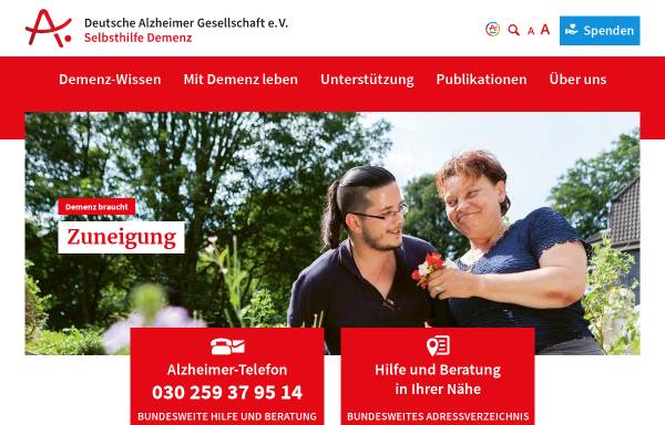 Vorschau von www.deutsche-alzheimer.de, Deutsche Alzheimer Gesellschaft e.V.