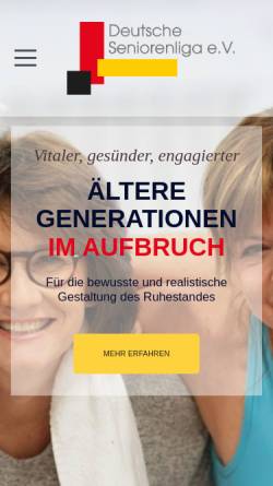 Vorschau der mobilen Webseite www.deutsche-seniorenliga.de, Deutsche Seniorenliga e.V.