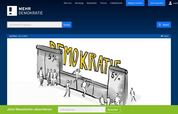 Vorschau von www.mehr-demokratie.de, Mehr Demokratie e.V.