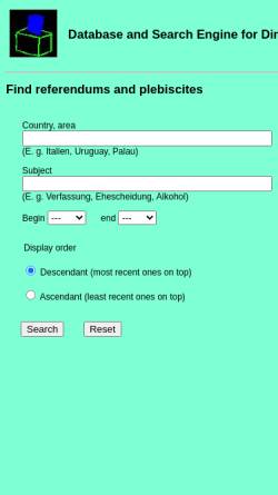 Vorschau der mobilen Webseite www.sudd.ch, Suchmaschine für Volksabstimmungen