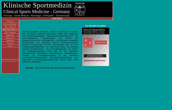 Vorschau von www.klinische-sportmedizin.de, Klinische Sportmedizin