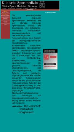 Vorschau der mobilen Webseite www.klinische-sportmedizin.de, Klinische Sportmedizin