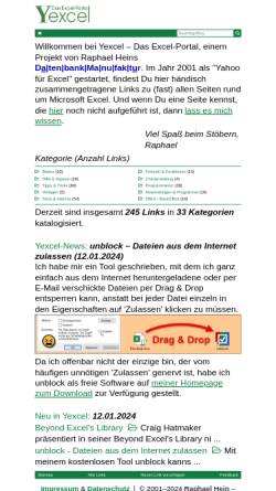 Vorschau der mobilen Webseite www.yexcel.de, YExcel