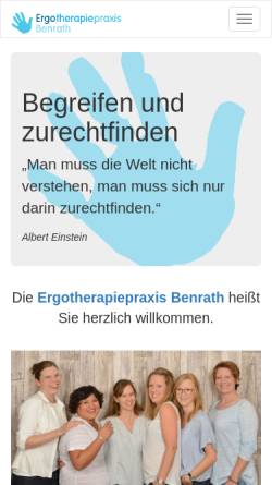 Vorschau der mobilen Webseite ergotherapie-benrath.de, Ergotherapiepraxis Benrath