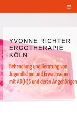 Vorschau der mobilen Webseite www.kunst-ergo.de, Praxis für Ergotherapie und Kunsttherapie