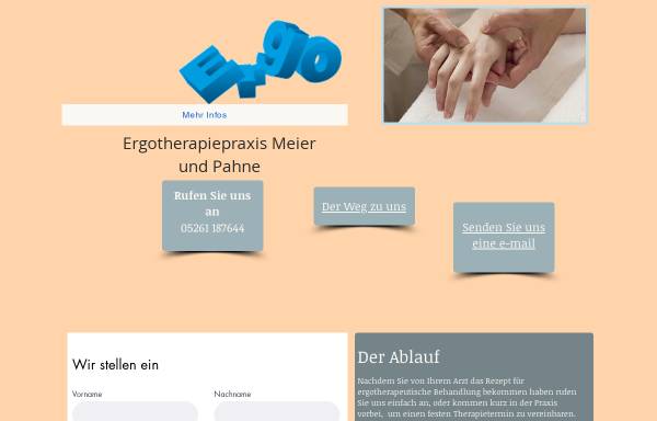 Vorschau von www.ergolemgo.de, Praxis für Ergotherapie Meier und Pahne Lemgo