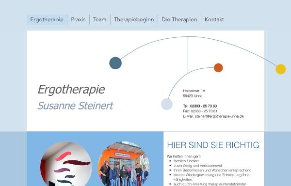 Vorschau von www.ergotherapie-unna.de, Praxis für Ergotherapie Steinert
