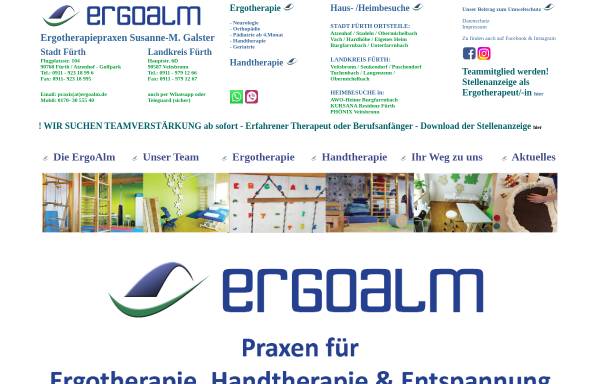Vorschau von www.ergotherapie-fuerth.de, ErgoAlm - Ergotherapeutische Praxis Susanne-Marielene Galster
