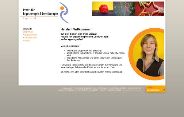 Vorschau von www.ergotherapie-luczak.de, Praxis für Ergotherapie & Lerntherapie Inga Luczak