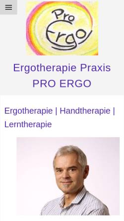 Vorschau der mobilen Webseite ergotherapie-pfarrkirchen.de, Praxis für Ergotherapie Pro Ergo Bernhard Epp