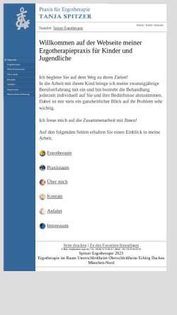 Vorschau der mobilen Webseite www.spitzer-ergo.de, Praxis für Ergotherapie Tanja Spitzer
