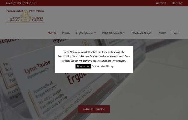Vorschau von www.praxisgemeinschaft-hofmuehle.de, Praxisgemeinschaft Untere Hofmühle