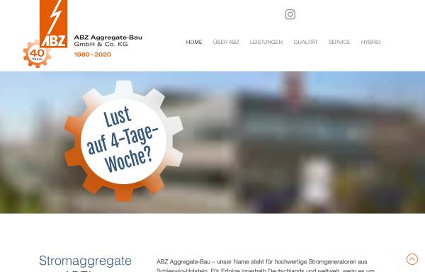 Vorschau von www.abz-power.com, ABZ Aggregate-Bau GmbH