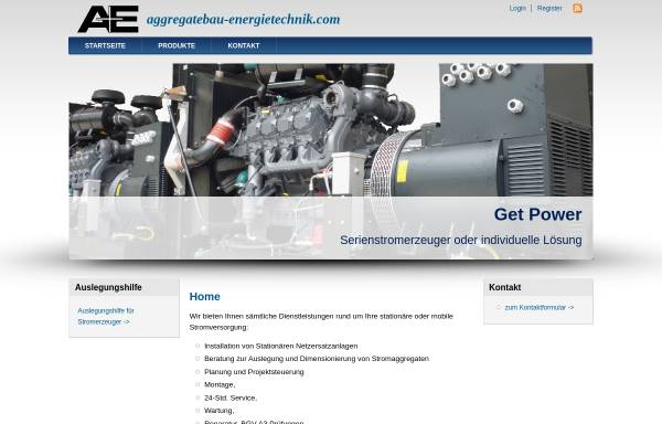 Vorschau von www.aggregatebau-energietechnik.com, Aggregatebau & Energietechnik GmbH