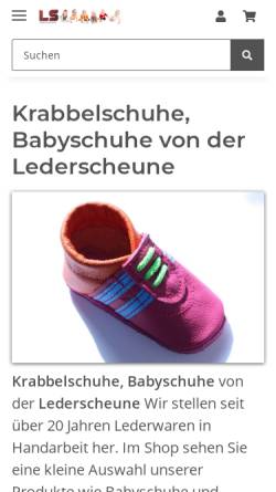 Vorschau der mobilen Webseite www.lederscheune.de, Die Lederscheune, Bettina Persch