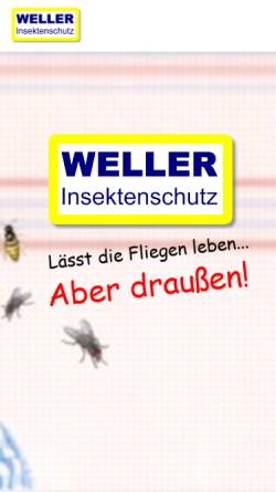 Vorschau der mobilen Webseite www.weller-insektenschutz.de, Weller Insektenschutz