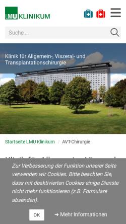 Vorschau der mobilen Webseite gch.klinikum.uni-muenchen.de, Klinikum Großhadern der Ludwig-Maximilians-Universität München