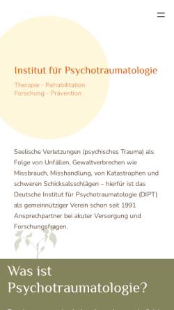 Vorschau der mobilen Webseite www.psychotraumatologie.de, Deutsches Institut für Psychotraumatologie