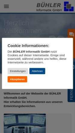 Vorschau der mobilen Webseite www.buehler-informatik.de, buehler Informatik
