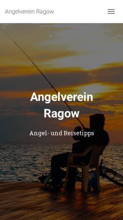 Vorschau der mobilen Webseite www.angelverein-ragow.de, Angelsportverein Ragow e.V.
