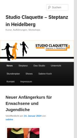 Vorschau der mobilen Webseite www.heidelberg-tapdance.de, Heidelberger Stepptanz-Festival