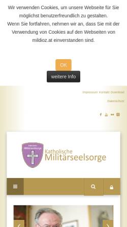 Vorschau der mobilen Webseite www.mildioz.at, Militärordinariat Österreich