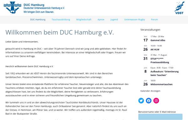 Vorschau von www.duc-hamburg.de, DUC Hamburg