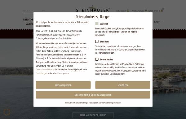 Vorschau von www.weinkellerei-steinhauser.com, Weinkellerei und Erzeugergemeinschaft Steinhauser