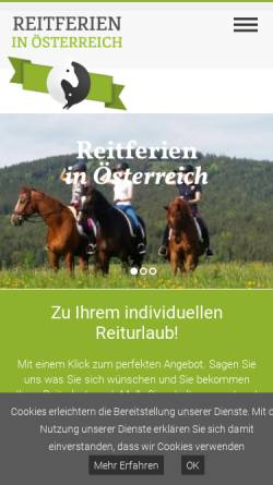Vorschau der mobilen Webseite www.reitarena.com, Reiten in Österreich