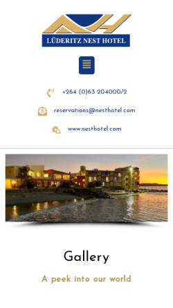 Vorschau der mobilen Webseite www.nesthotel.com, Nest Hotel