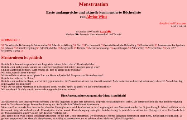 Vorschau von www.physik.org, Menstruation