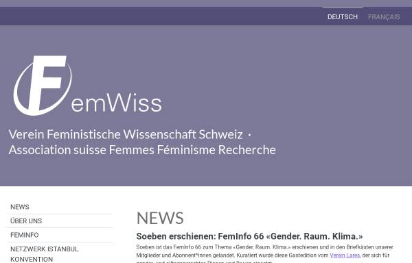 Vorschau von www.femwiss.ch, Verein Feministische Wissenschaft Schweiz