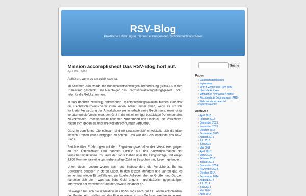 Vorschau von www.rsv-blog.de, RSV-Blog