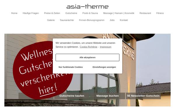 Vorschau von www.asiatherme.de, Asia-Therme Wellness-Spa GmbH