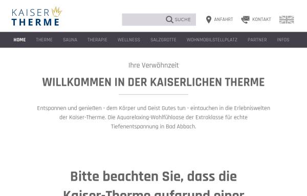 Vorschau von www.kaiser-therme.de, Kaiser-Therme Bad Abbach