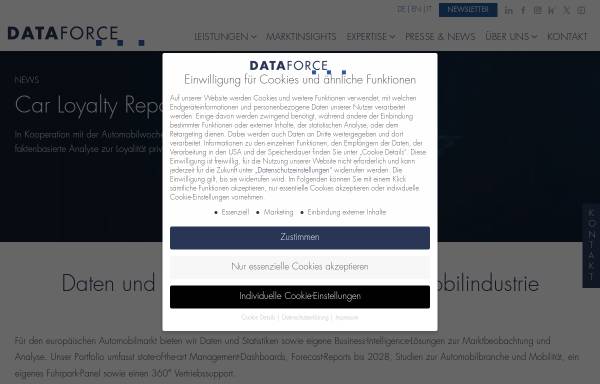 Vorschau von www.dataforce.de, Dataforce Verlagsgesellschaft für Business Information mbH