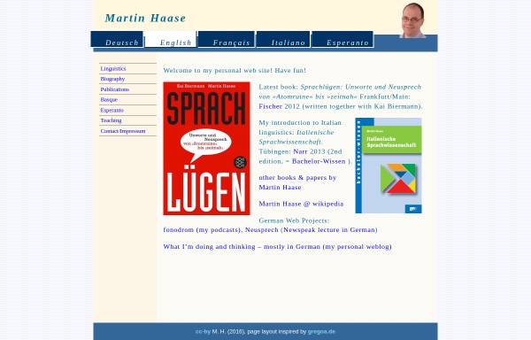 Vorschau von www.martinhaase.de, Haase, Prof. Dr. Martin