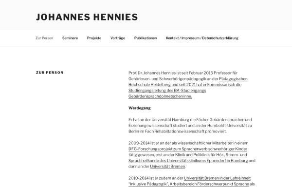 Hennies M.A., Johannes