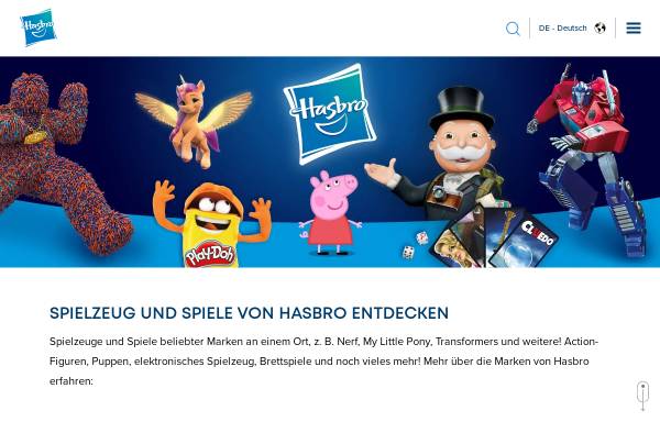 Vorschau von www.hasbro.de, Hasbro Deutschland GmbH