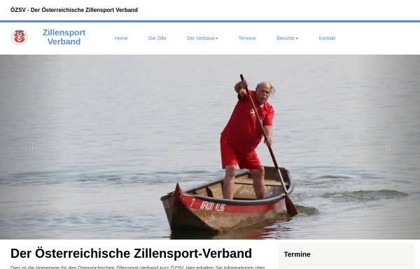 Vorschau von www.zillensport.at, ÖZSV - Verband für Zillenfahren und den Zillensport in Österreich