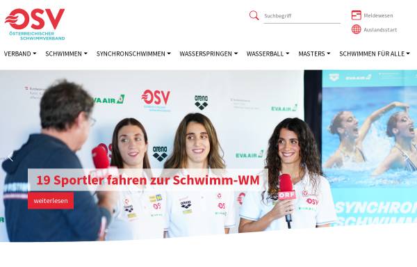 Vorschau von osv.or.at, VÖS - Verband österreichischer Schwimmvereine