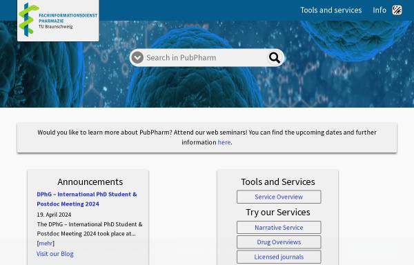 Vorschau von www.vifapharm.de, Virtuelle Fachbibliothek Pharmazie ViFaPharm